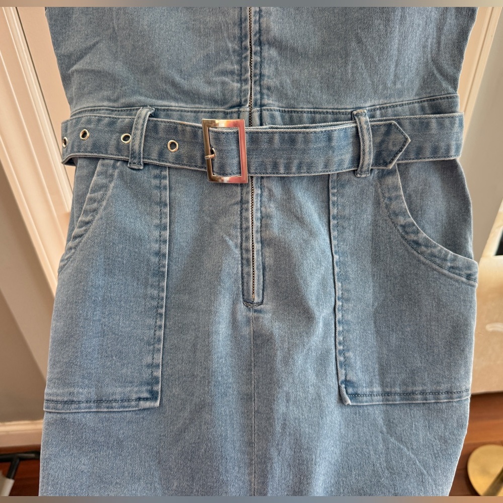 Women's Denim Belted Jeans